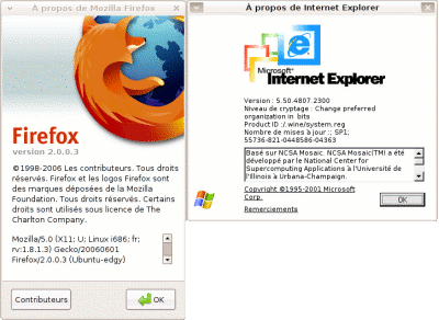 Firefox et IE4Linux